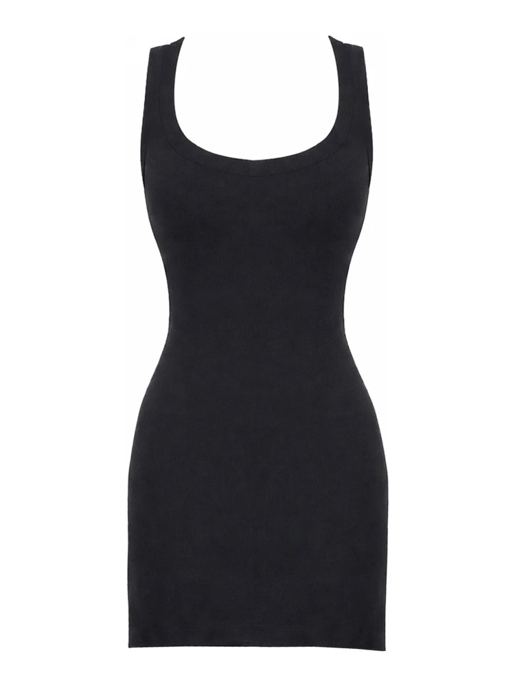 VISCOSE BLEND MINI DRESS
