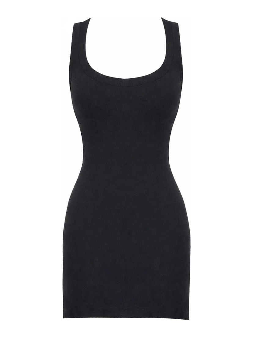 VISCOSE BLEND MINI DRESS