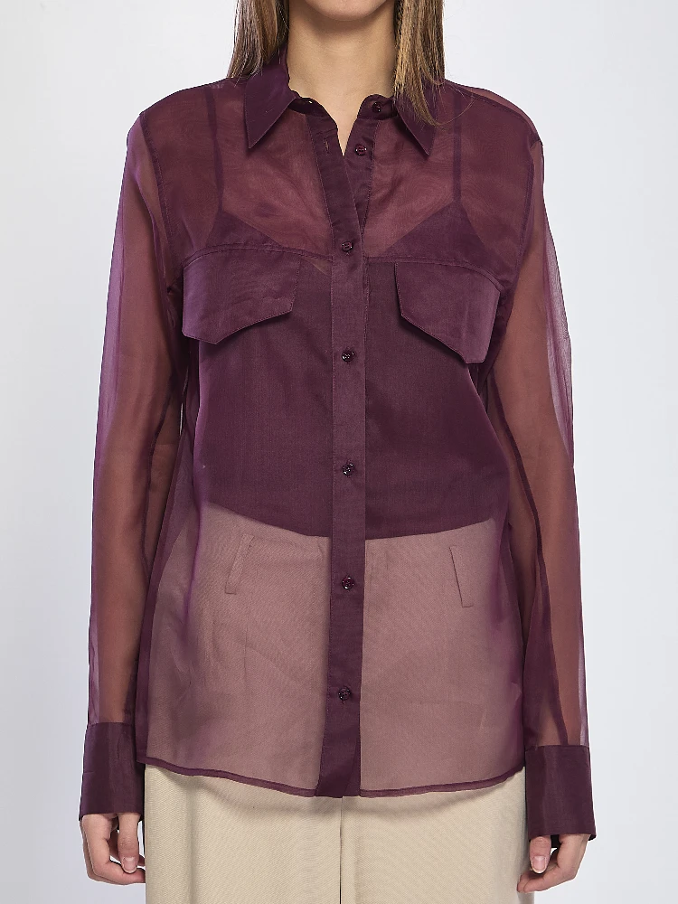 Silk organza shirt