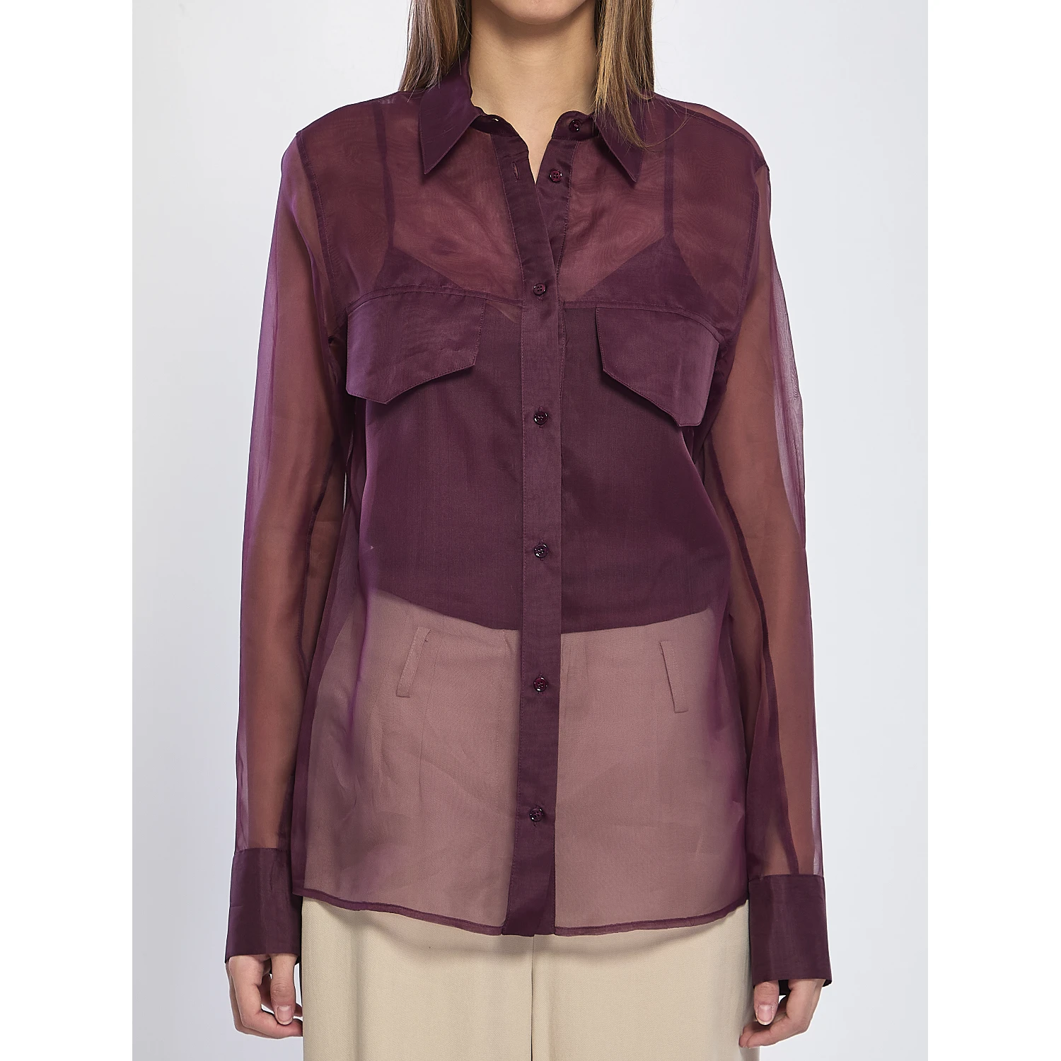 Silk organza shirt