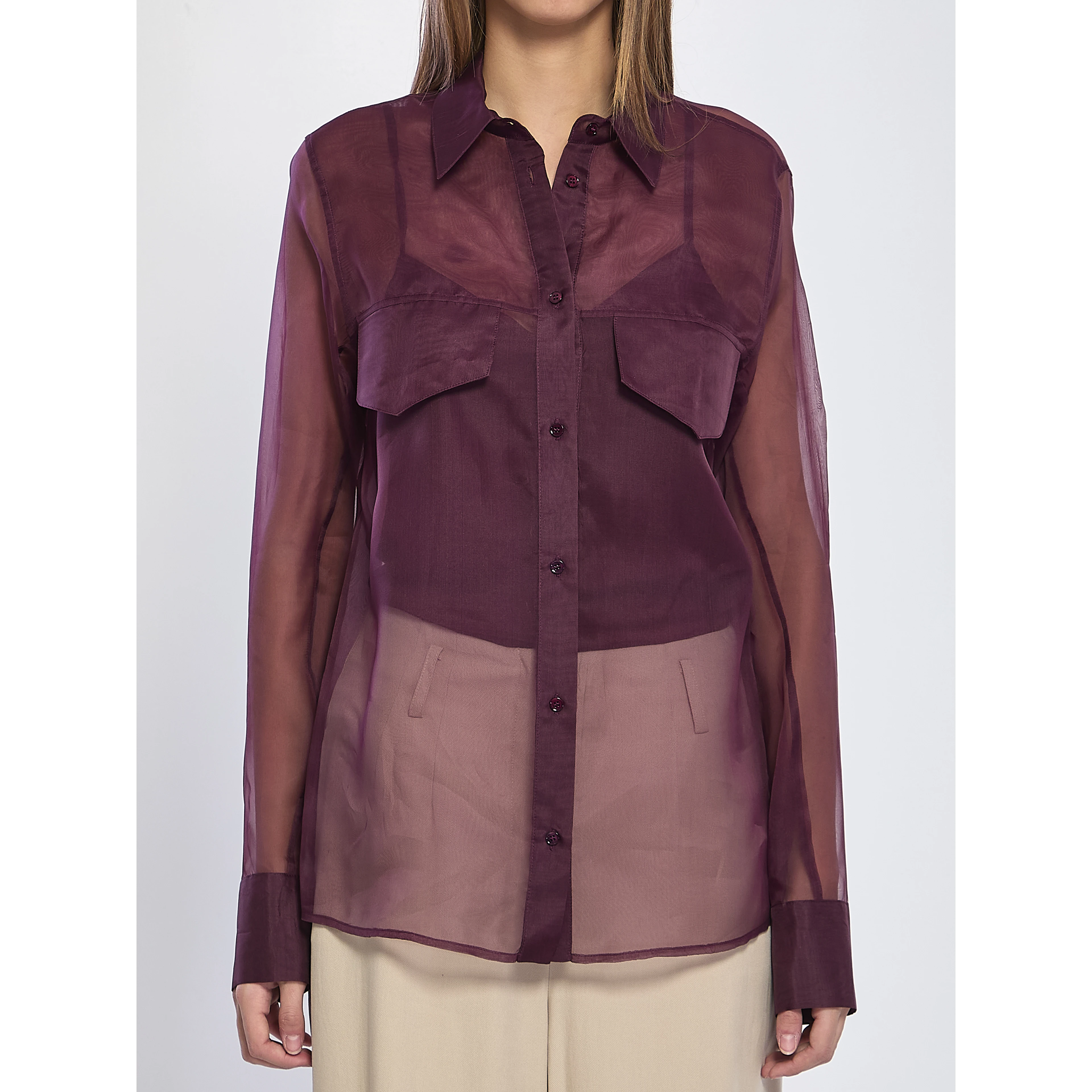 Silk organza shirt