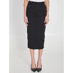 تنورة من قماش الجبردين القطني