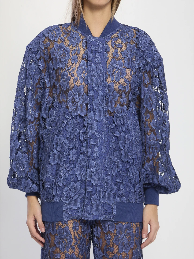 Lace bomber jacket