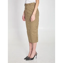 Cotton gabardine skirt