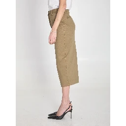 Cotton gabardine skirt