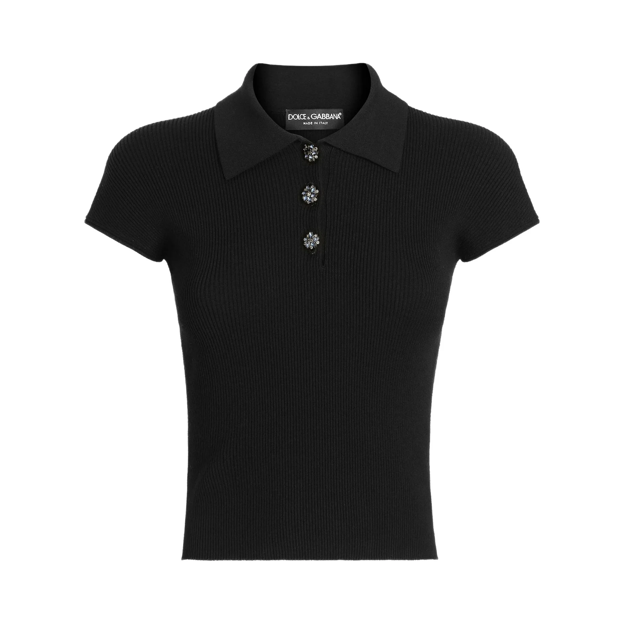 تيشيرتات وبولو سوداء من دولتشي آند غابانا