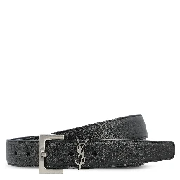 أحزمة سان لوران سوداء