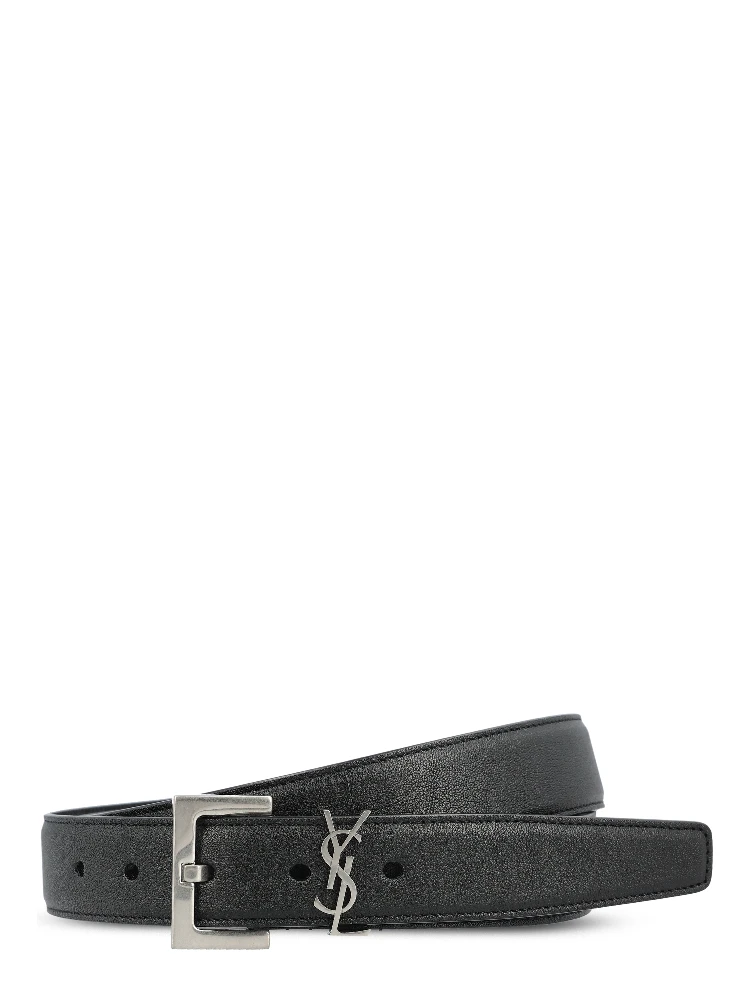 أحزمة سان لوران سوداء