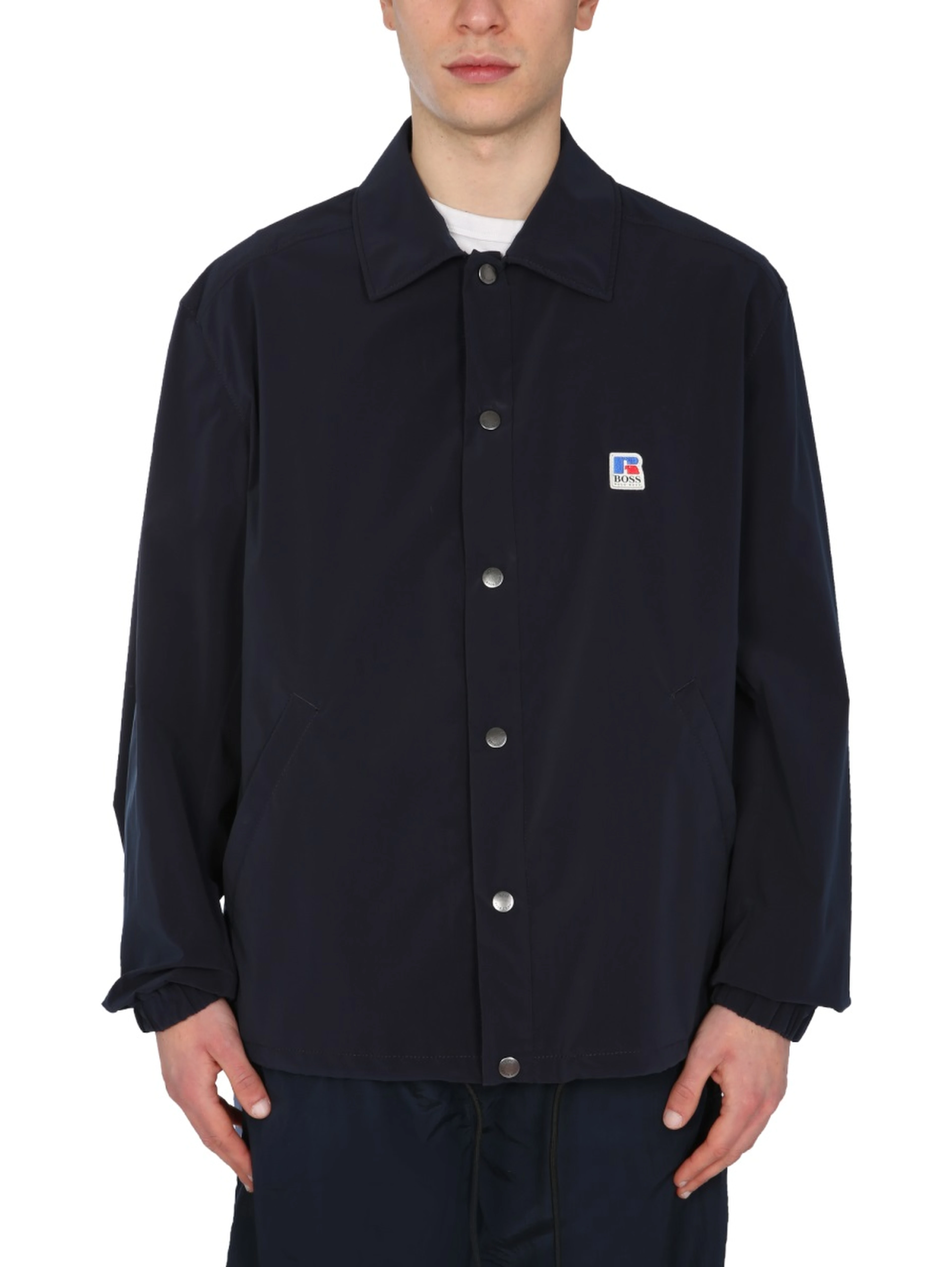 RELAXED FIT JACKET WITH BOSS X RUSSELL ATHLETIC LOGO