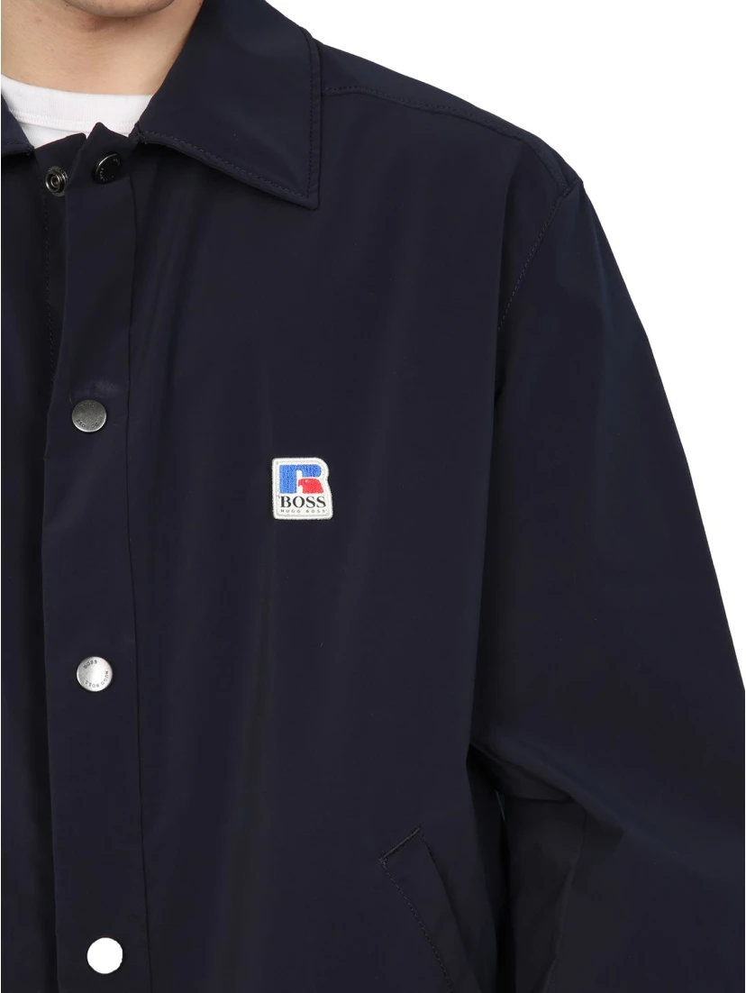 RELAXED FIT JACKET WITH BOSS X RUSSELL ATHLETIC LOGO