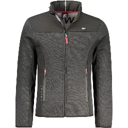 Black Polyester Mens Jacket