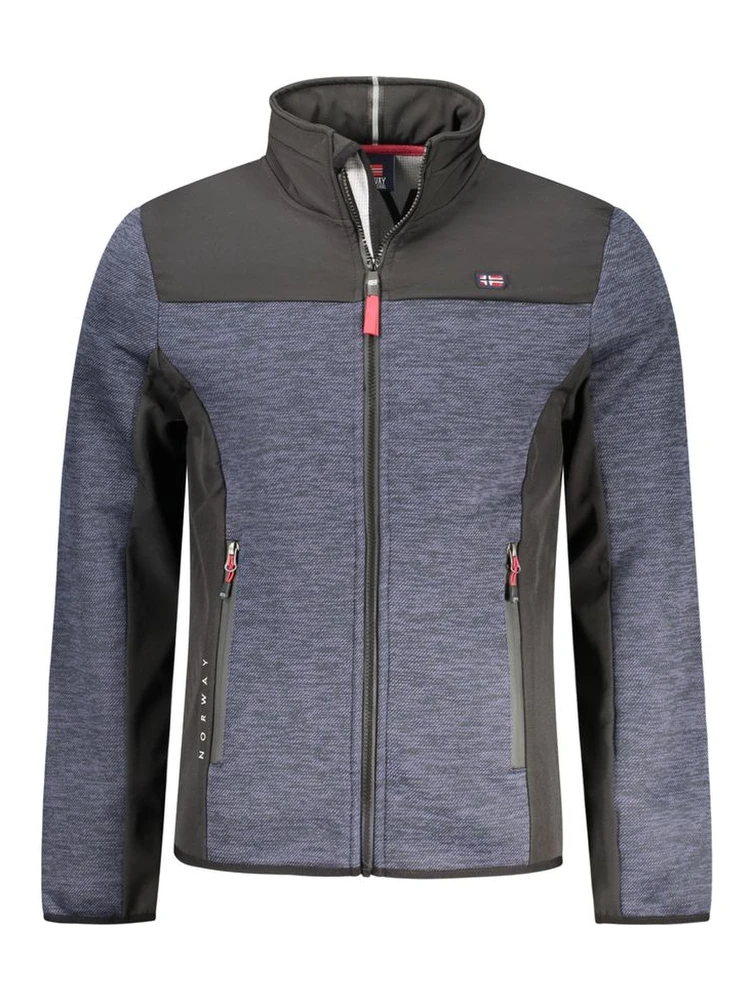 Blu Polyester Men's Jacket