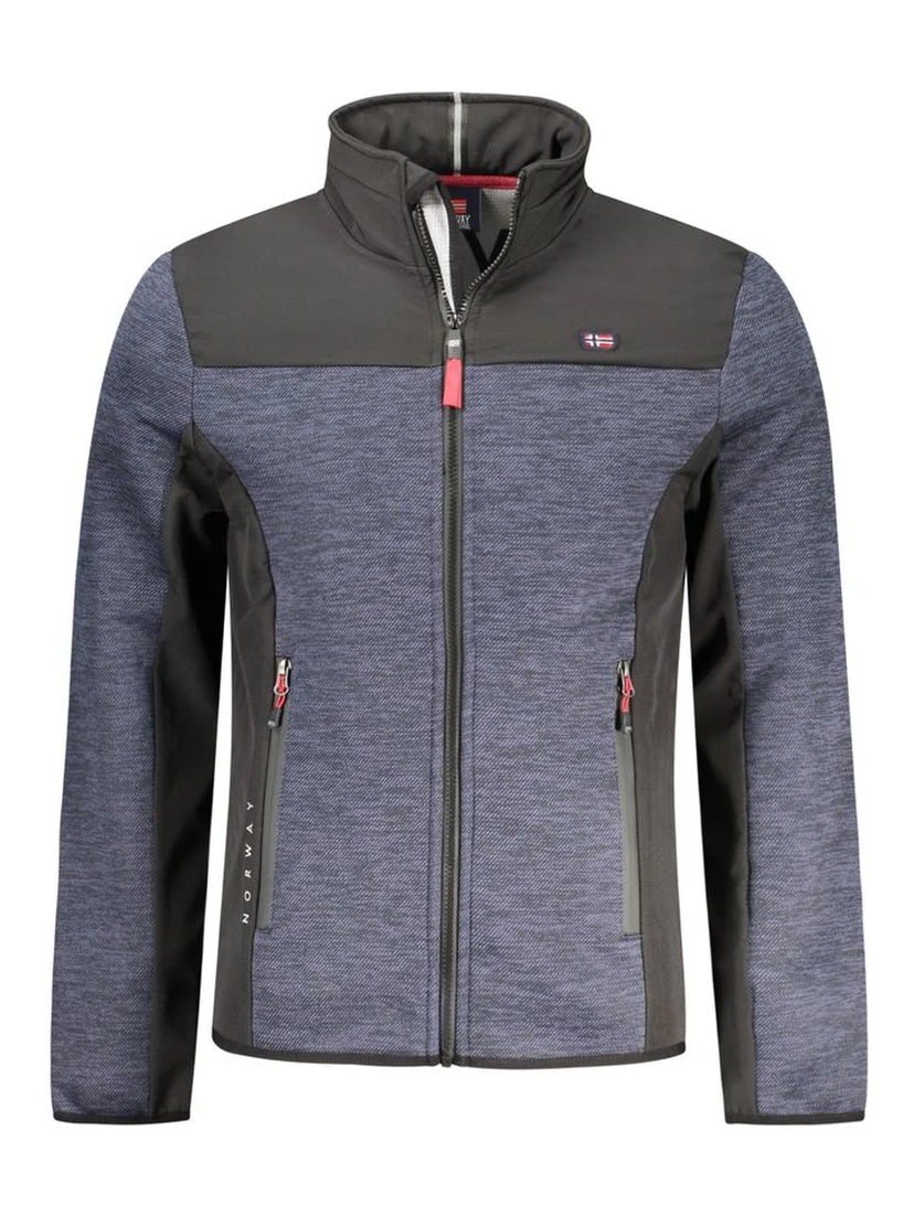 Blu Polyester Men's Jacket