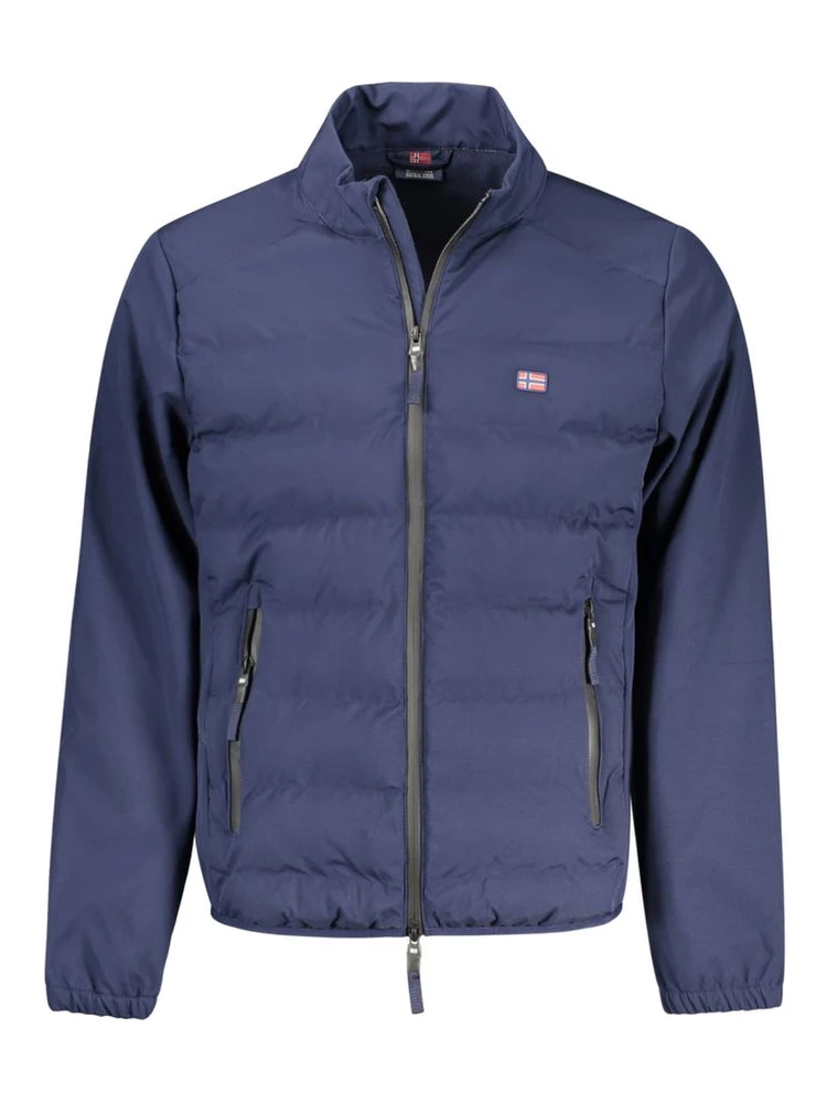 Blu Poliestere Uomo Giubbotto