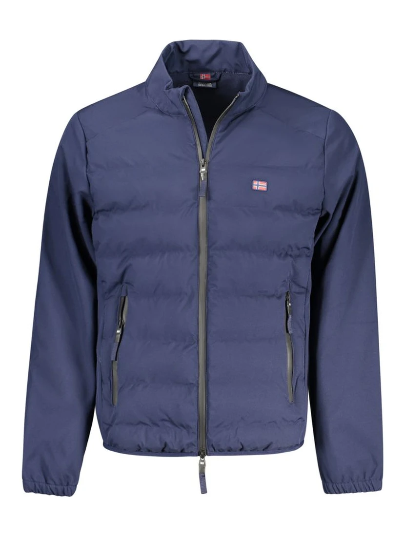 Blu Poliestere Uomo Giubbotto