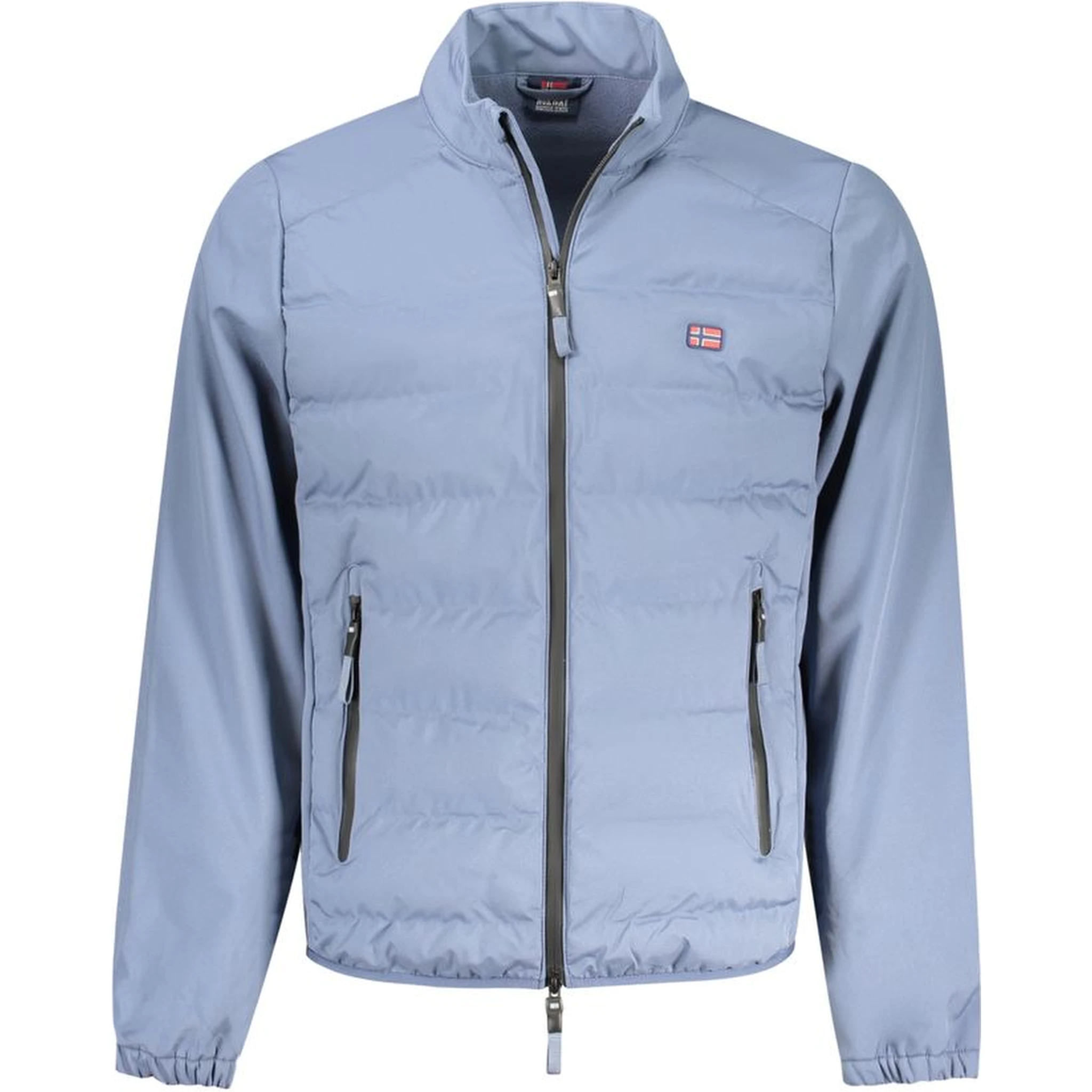 Azzurro Poliestere Uomo Giacca