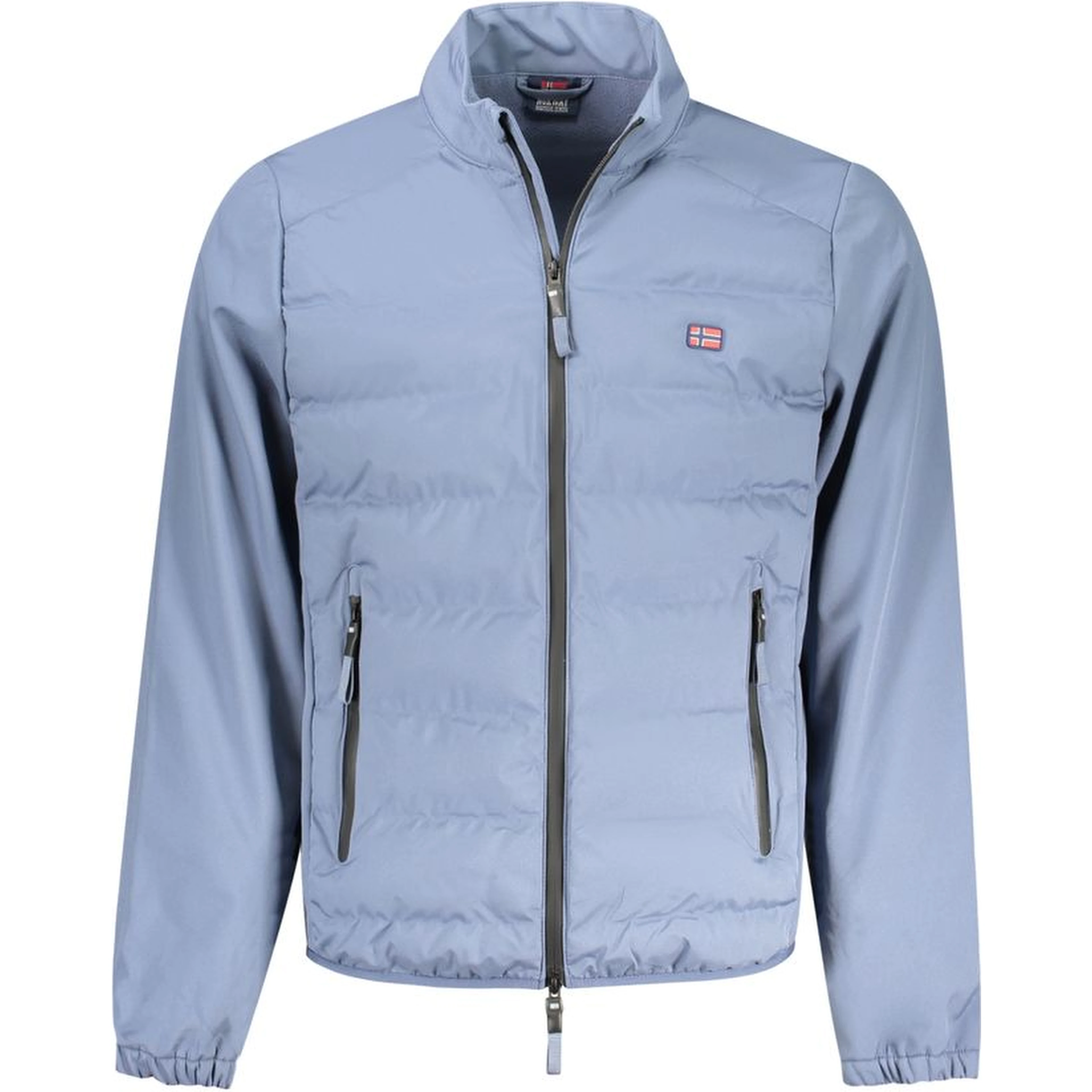 Azzurro Poliestere Uomo Giacca