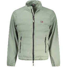 Verde Poliestere Uomo Giacca