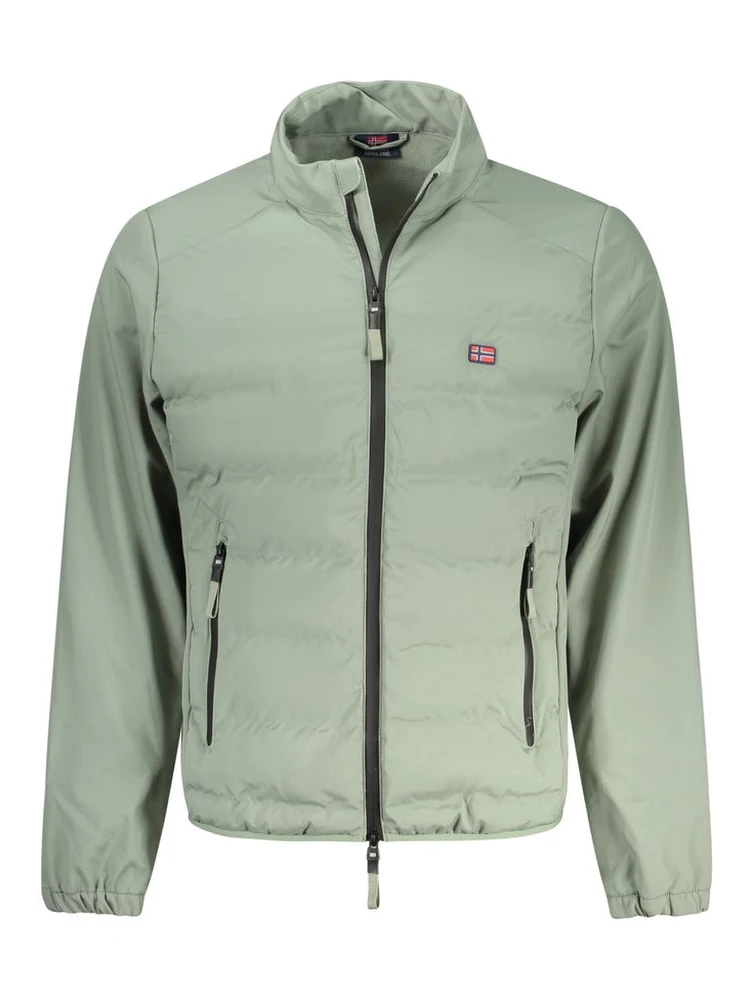Verde Poliestere Uomo Giacca