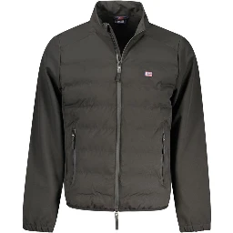 Black Polyester Men's Jacket