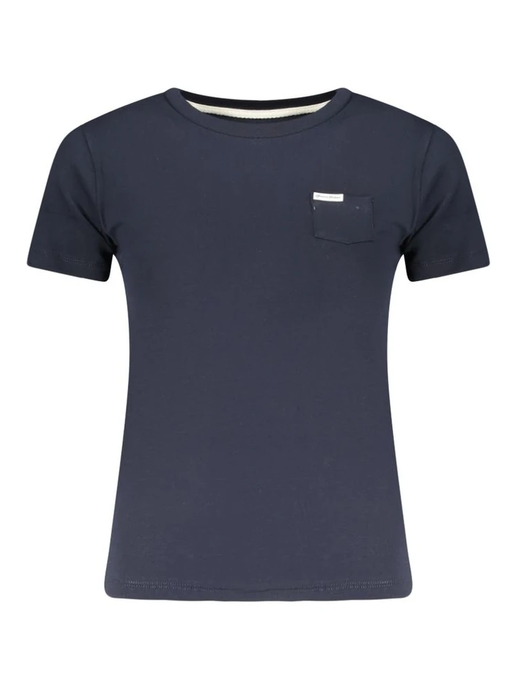 Blue Cotton Women T-Shirt