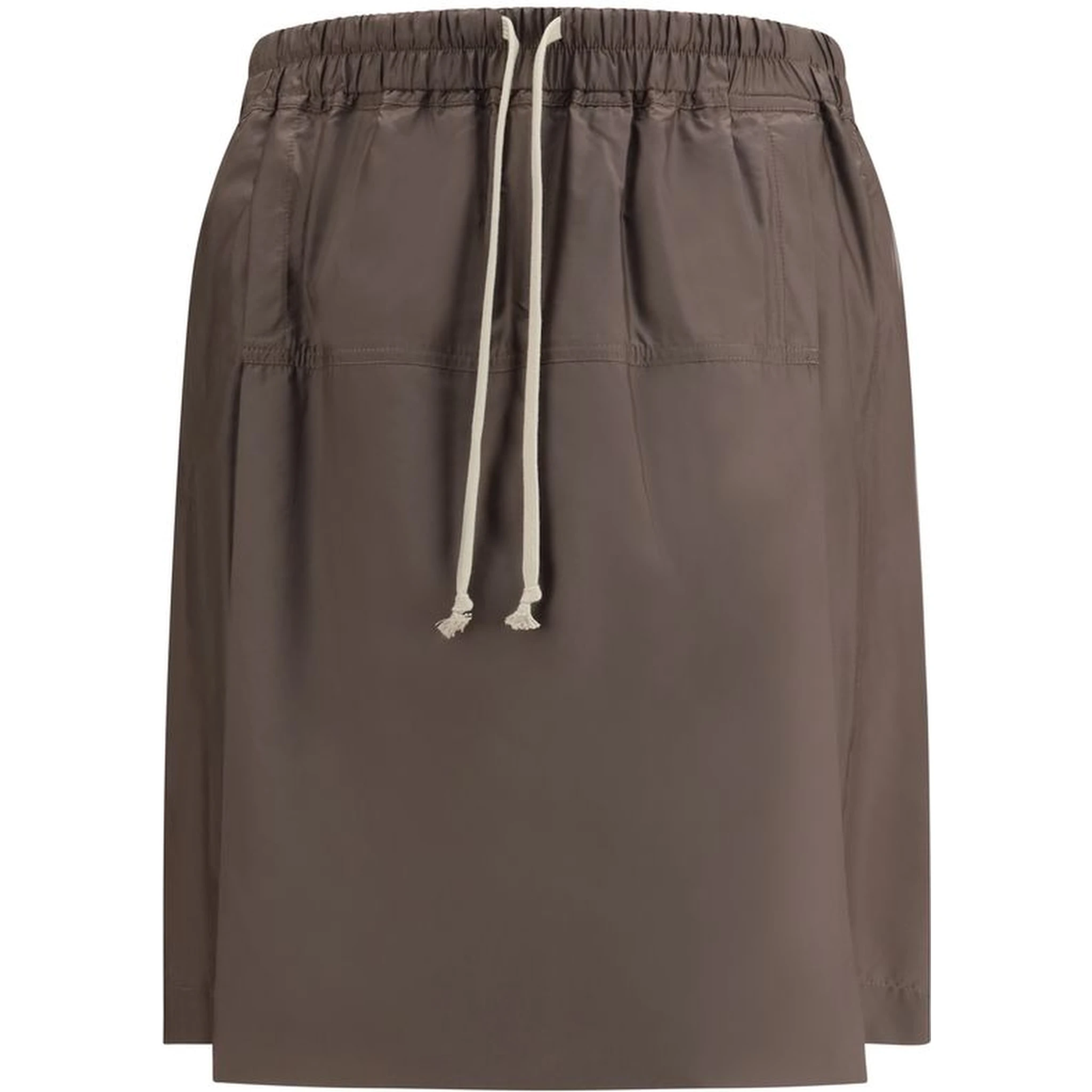 Brown Polyester Bermuda Shorts