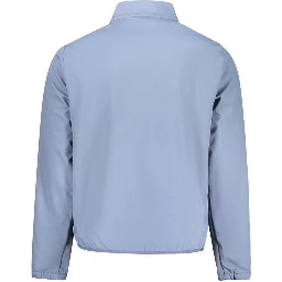 Azzurro Poliestere Uomo Giacca