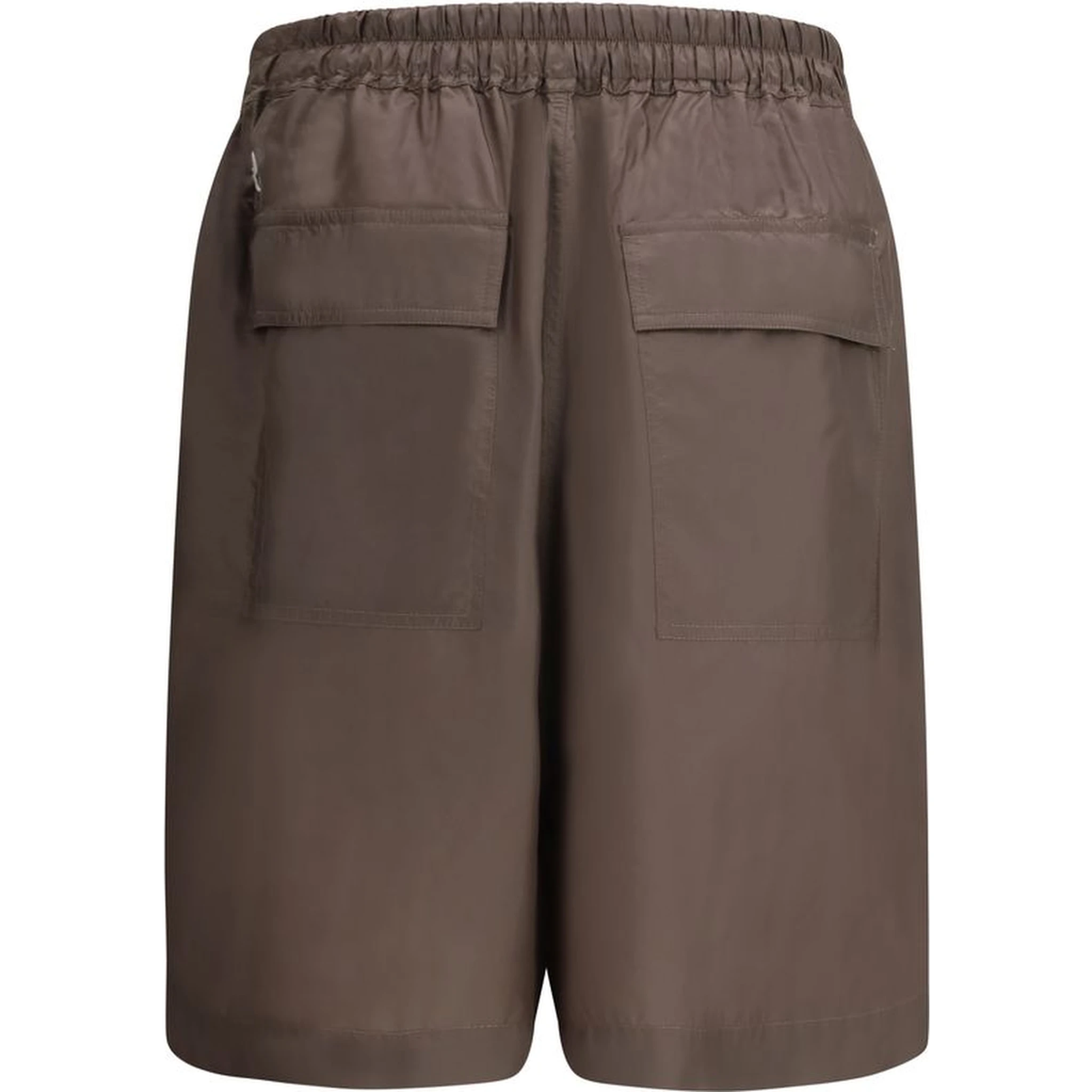 Brown Polyester Bermuda Shorts