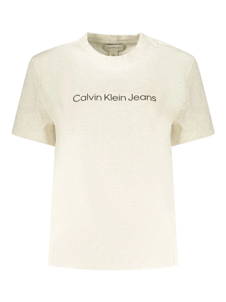 Beige Cotton Womens T-Shirt