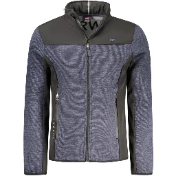 Blu Polyester Men Jacket