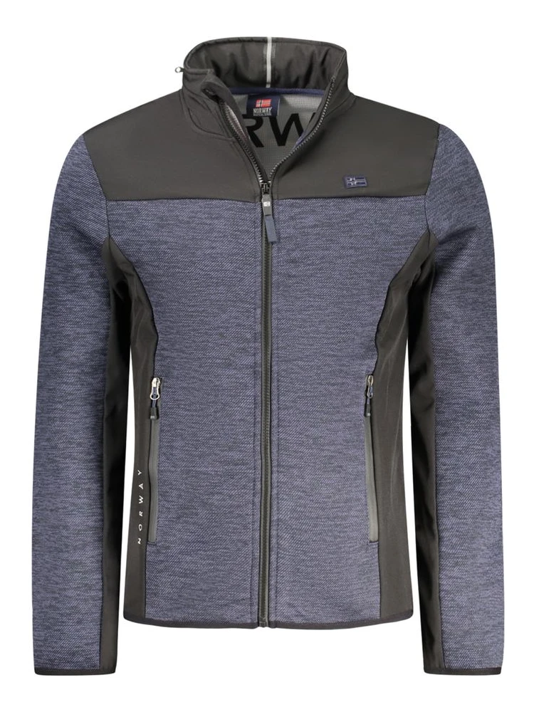 Blu Polyester Men Jacket