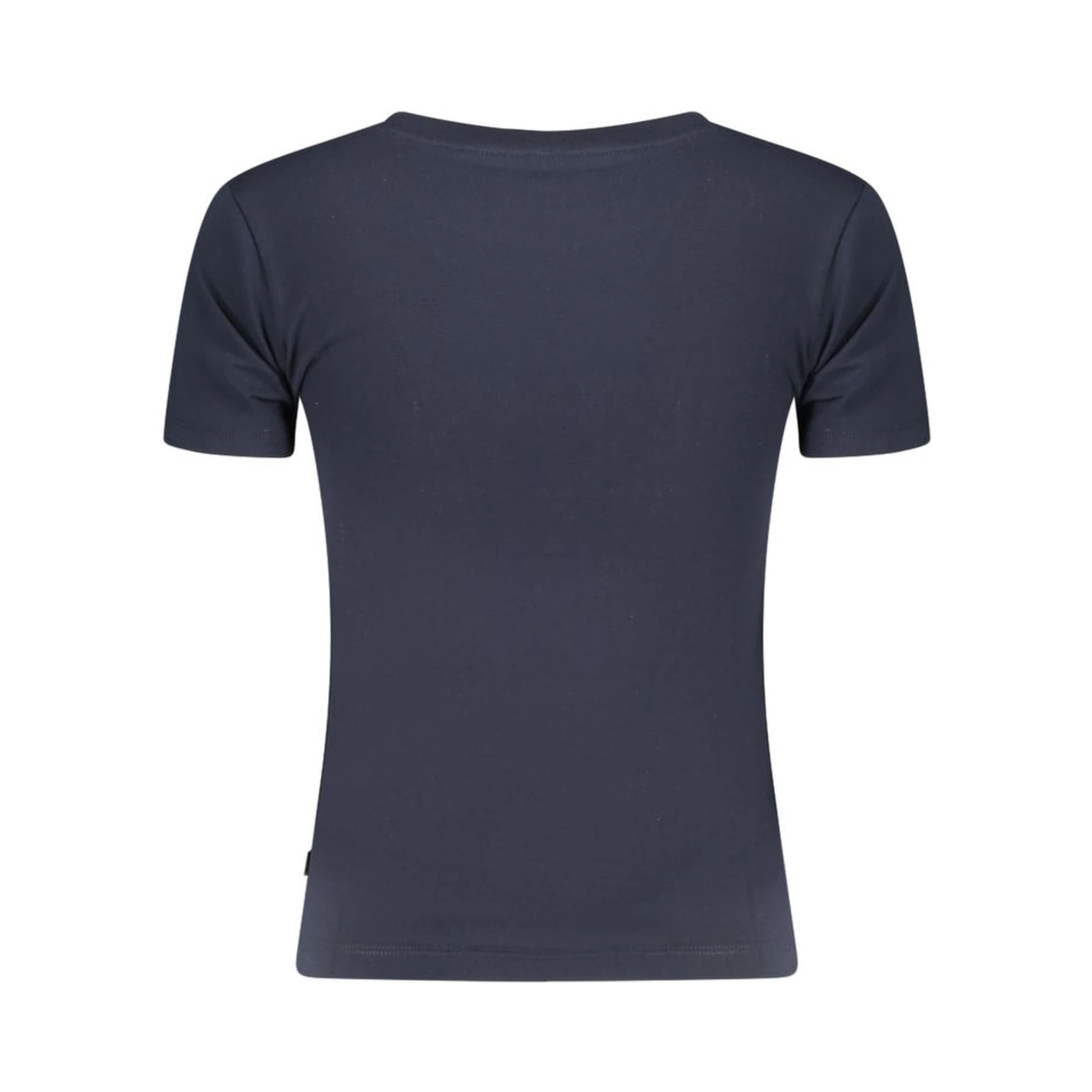 Blue Cotton Women T-Shirt