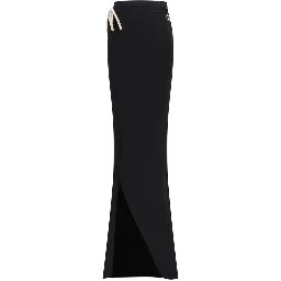 Black Cotton Long Skirt