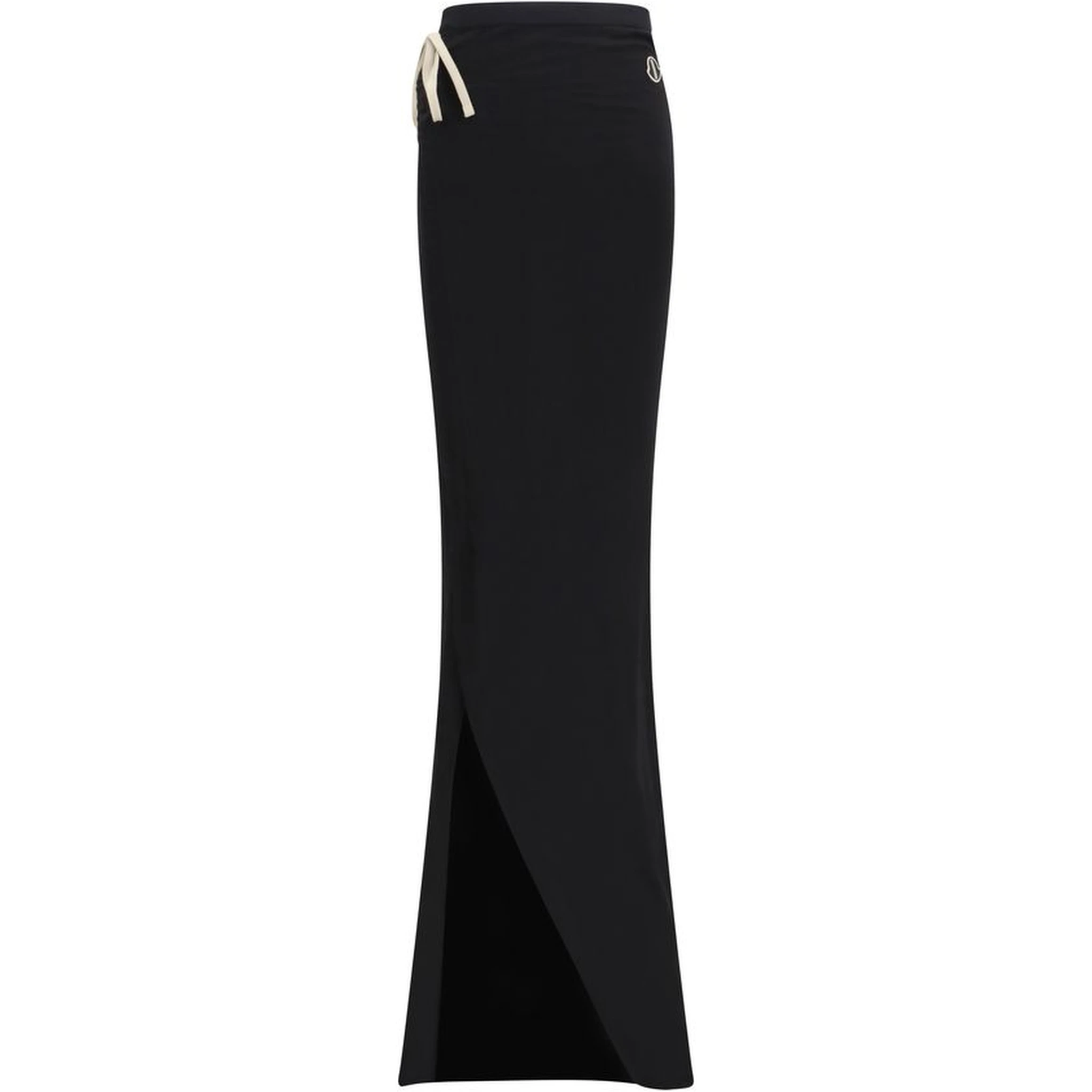 Black Cotton Long Skirt