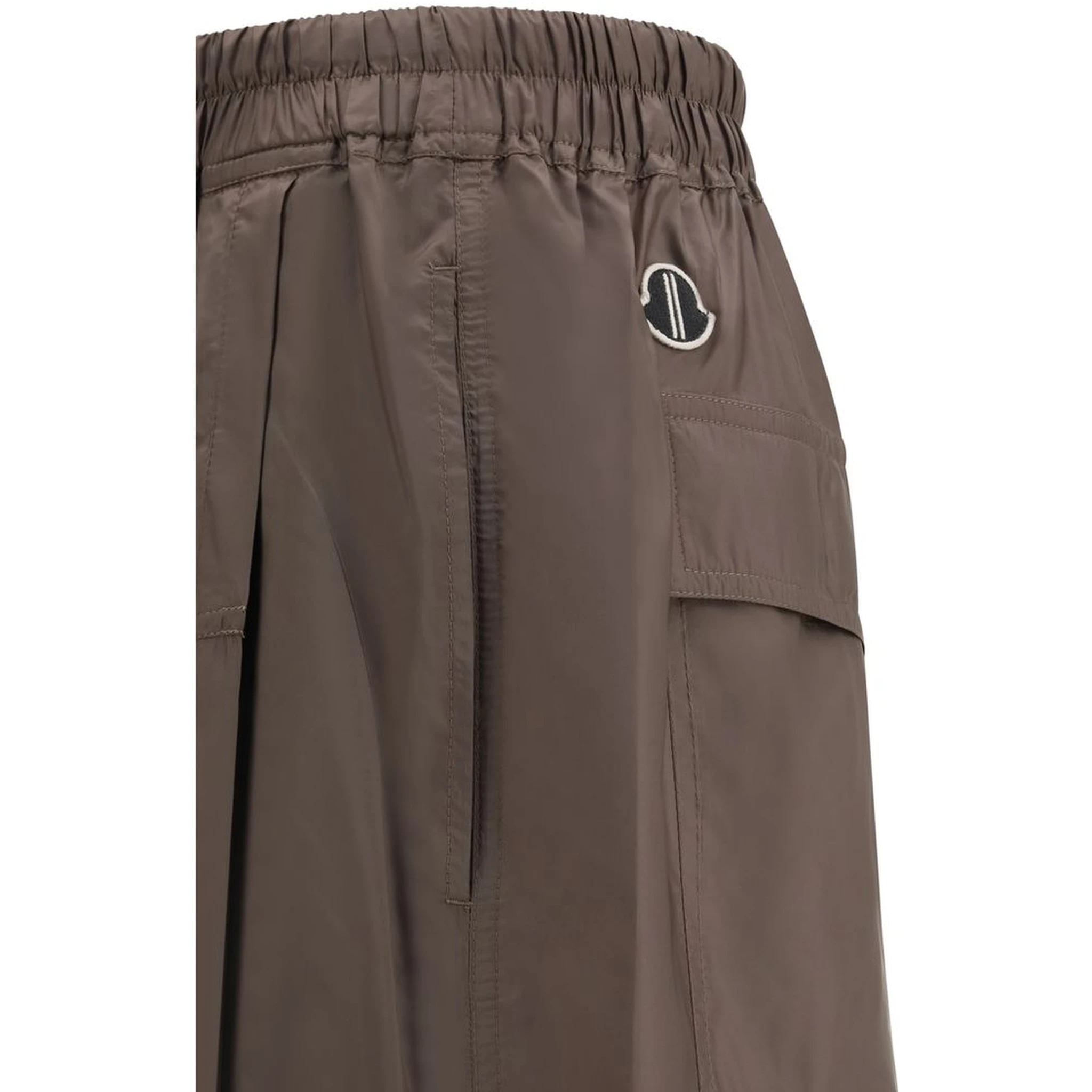 Brown Polyester Bermuda Shorts