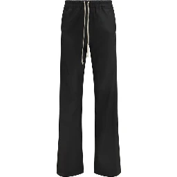 Black Polyester Casual Pants