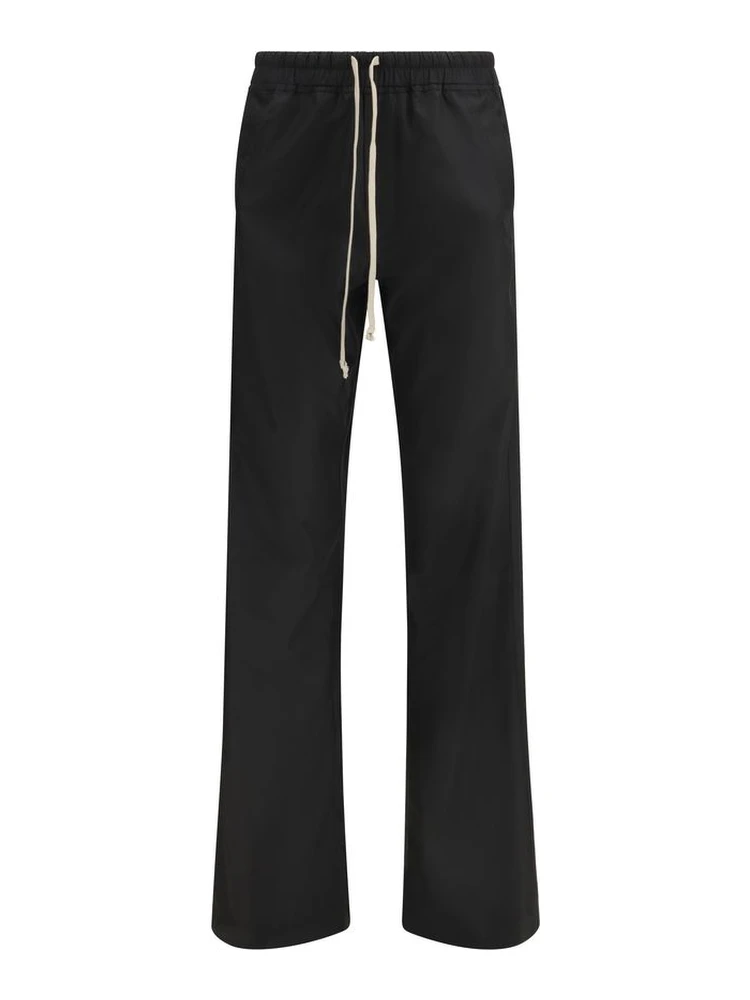 Black Polyester Casual Pants