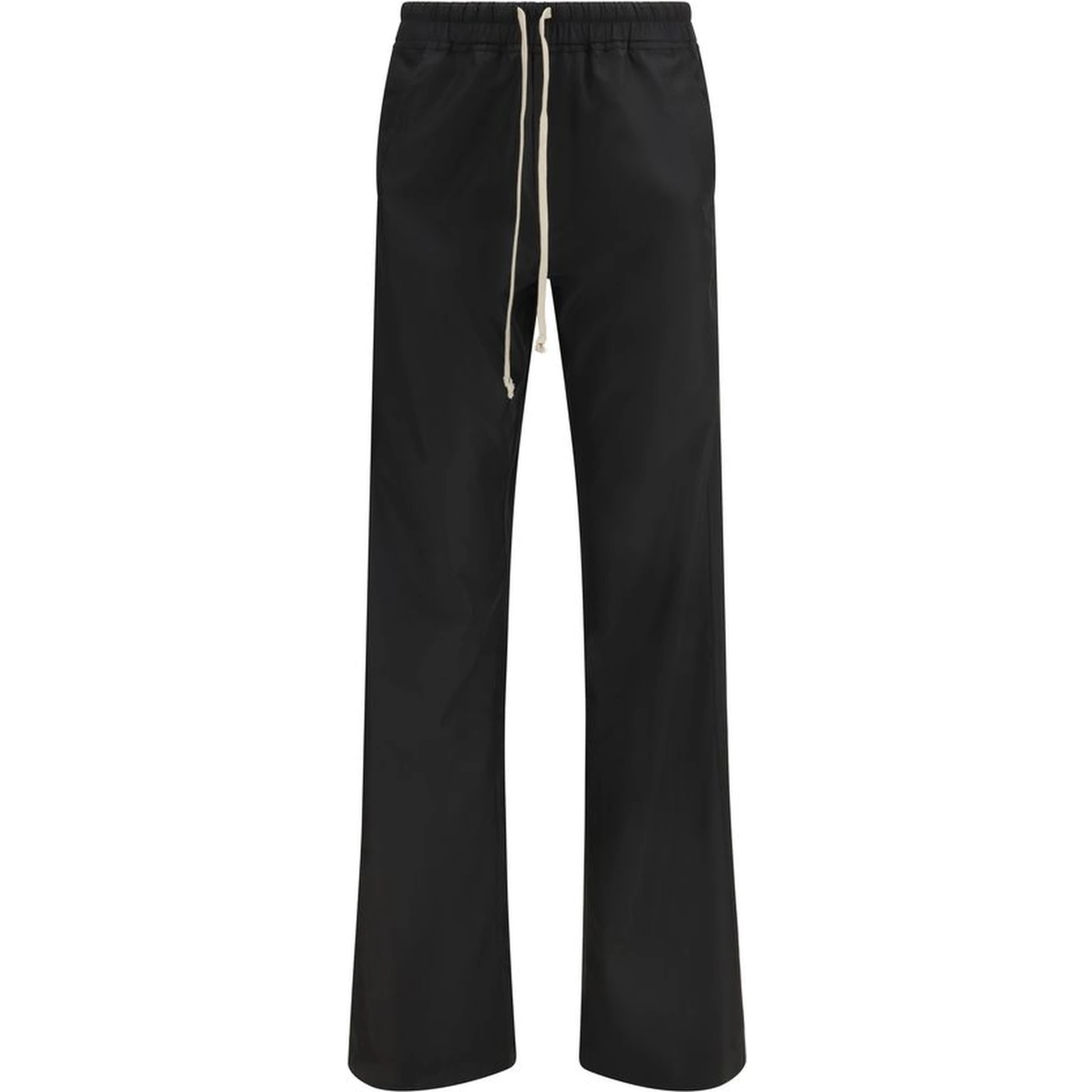 Black Polyester Casual Pants