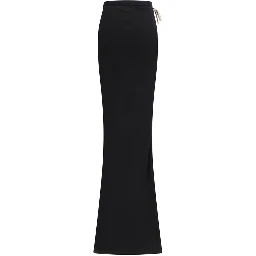 Black Cotton Long Skirt