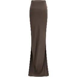 Brown Cotton Long Skirt