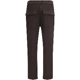 Brown Cotton Athletic Pants