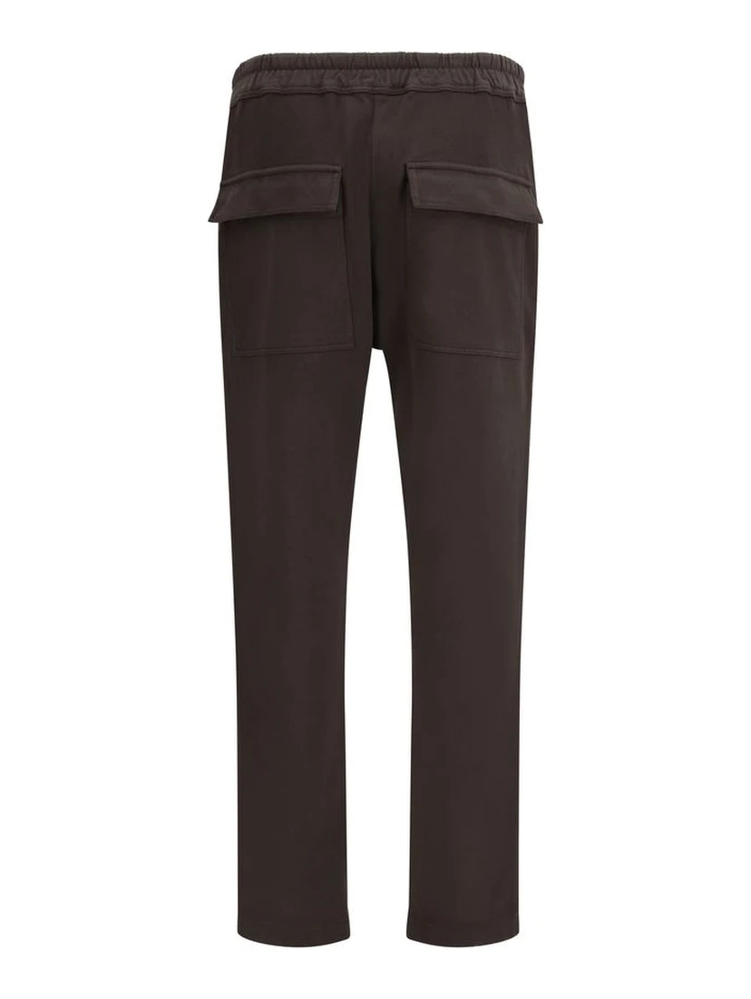 Brown Cotton Athletic Pants