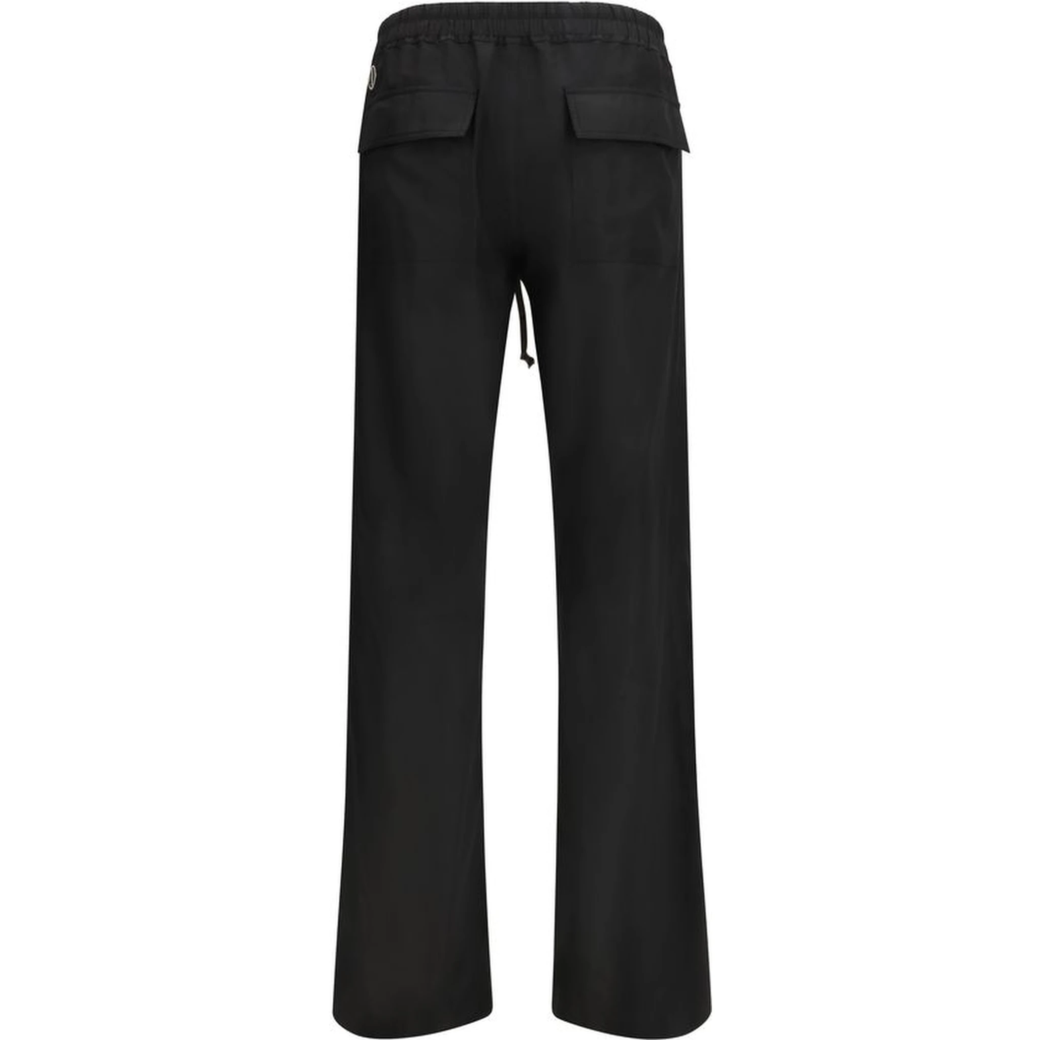 Black Polyester Casual Pants