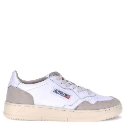 White Calf Leather Bos Taurus Low Top Sneakers
