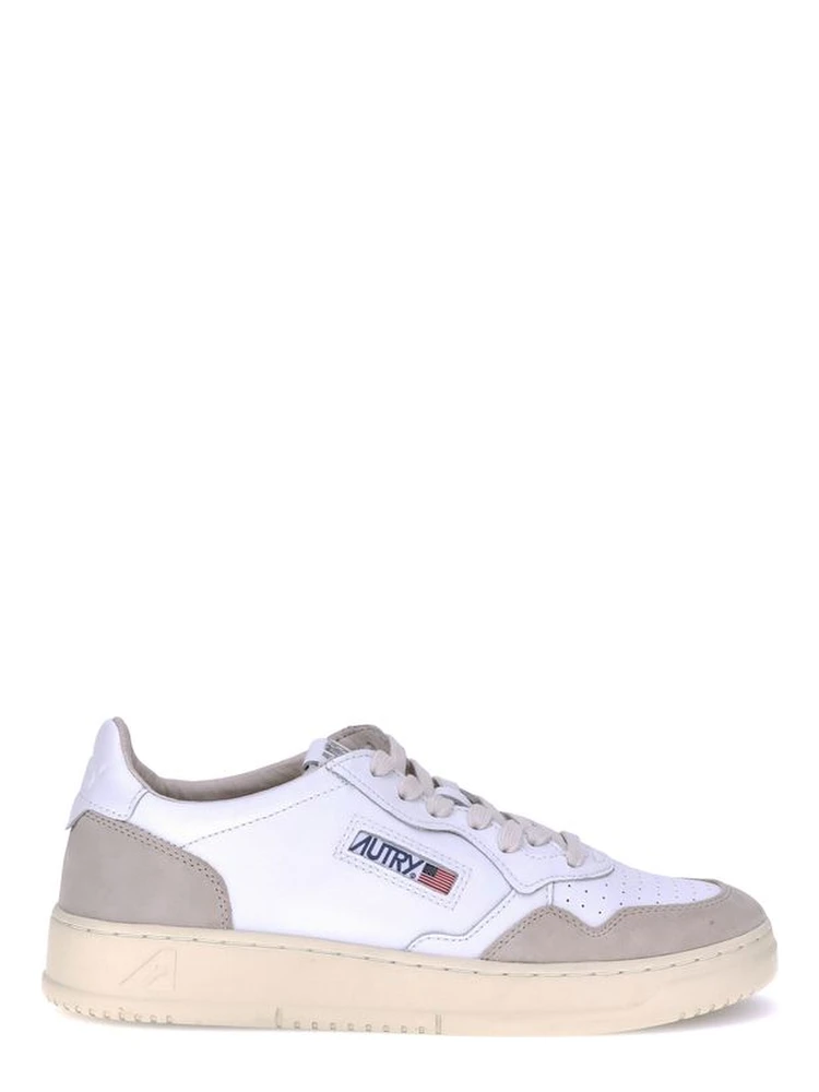 White Calf Leather Bos Taurus Low Top Sneakers