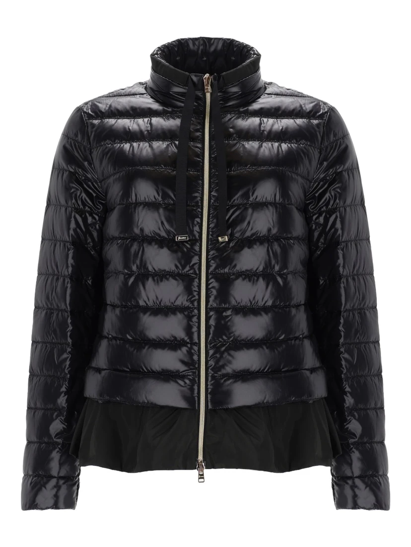 DOWN JACKET WITH RUFFLES
