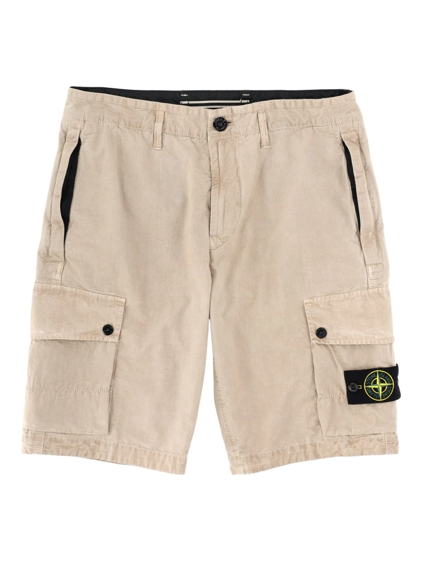 CARGO SHORTS WITH LOGO PATCH