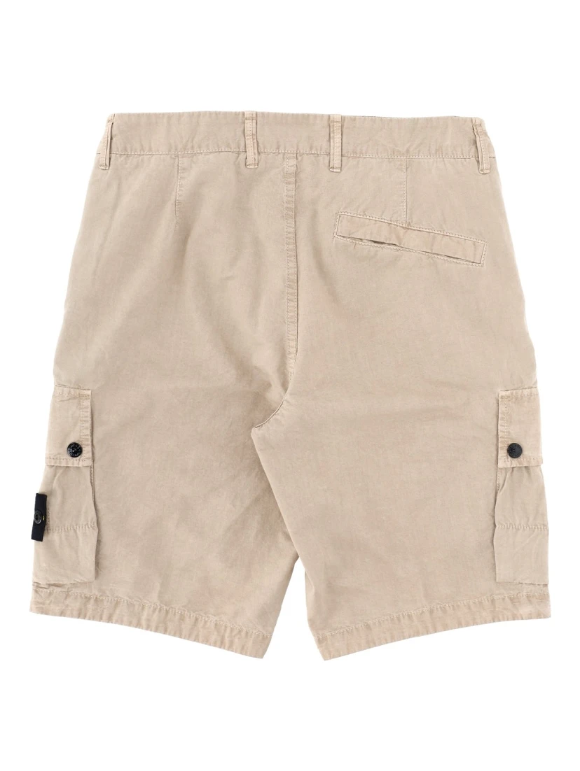 CARGO SHORTS WITH LOGO PATCH