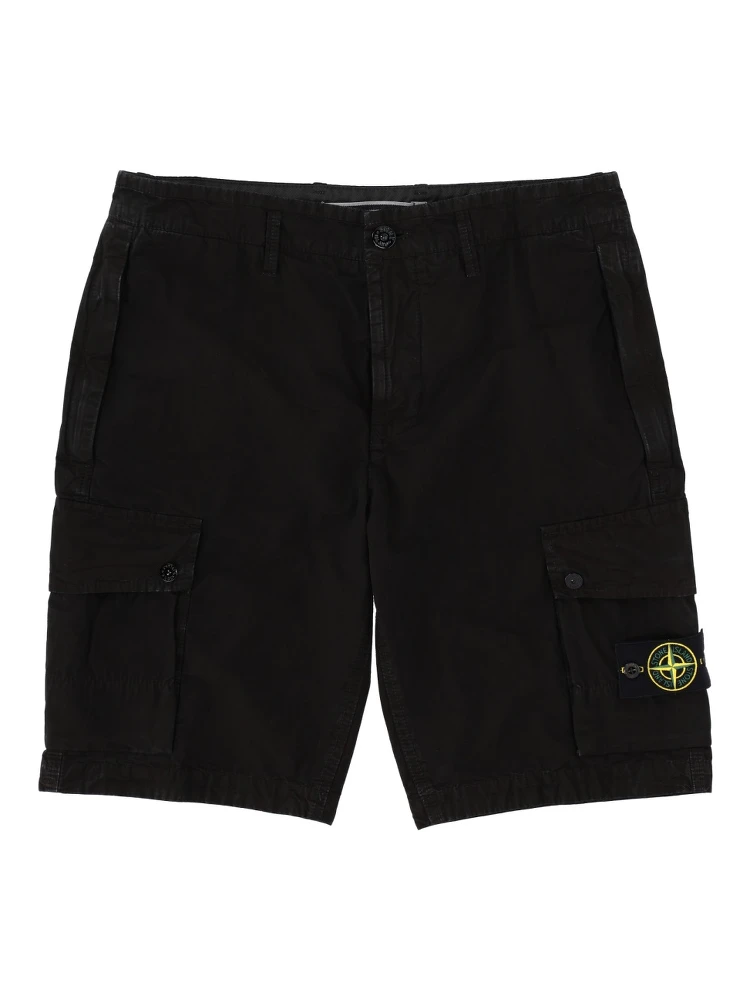 CARGO SHORTS WITH LOGO PATCH