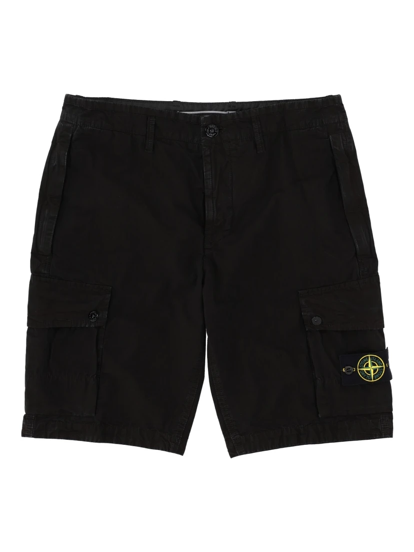 CARGO SHORTS WITH LOGO PATCH
